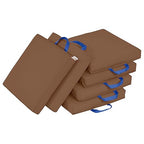 ECR4Kids SoftZone Floor Cushions, Square, Flexible Seating, Chocolate, 6-Piece