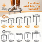 5 Pack Metal Plant Stand, Iron Plant Stands for Indoor and Outdoor, Flower Pot Stands for Multiple Plant, Black Potted Plant Holder for Garden Home