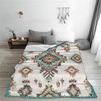 Boho Throw Blanket Soft Flannel Blanket 60"x50" in Bed Blanket Home Decor for Room Sofa Couch All Season