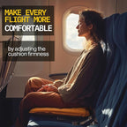 Whispering Winds Inflatable Seat Cushion - Comfortable Blow-up Foam Pad for Airplane, Travel, Stadium, Outdoors, Camping, Car & More
