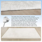 Baby Play Mat for Floor Nursery Rug Muscle Mat Area Rug Playroom Rug 79"x138" Playpen Mat Memory Foam 1.3" Thick Crawling Mat for Babies,Toddlers, Infants, Kids,Cream