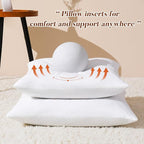 26x26 Euro Pillow Inserts Pack of 2, Decorative Feather Down Pillows with 100% Coton Cover,Throw Pillow for Bed, Couch and Sofa.
