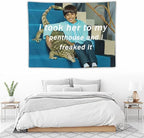 BionZax I Took Her To My Penthouse and I Freaked It Ravi Tapestry for Bedroom Aesthetic, Funny and Meme Tapestries for College Dorm and Living Room - Small Size 30"x40"