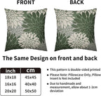 Sage Green Cream Grey Gray Pillow Covers 20X20 Inch Set of 2, Modern Dahlia Floral Print Decorative Throw Pillow Covers Outdoor Farmhouse Cushion Case for Home Couch Sofa Bed Decoration