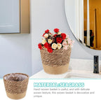 Cabilock Woven Plant Basket for Indoor Decor Hand Woven Seagrass Flower Pot Cover Storage for Home and Garden Versatile Decorative Container for Plants