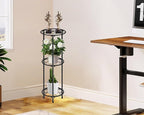 CASIMR Plant Stand Indoor Outdoor, Metal Rustproof Flower Shelf 3 Tier 32.3 inch, Tall Multiple Plant Pot Holder Rack for Garden Patio Living Room Corner Balcony, Black