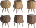 Handwoven Flowers Basket Handwoven Storage Basket Flowers Baskets Plant Pots Bonsais Succulents Container Decorations