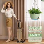 2 Pack 12 Hanging Flower Pots with Chains Self Watering Plastic Planters for Indoor Outdoor Plants, Sturdy Triangular Iron Chain Design for Garden PorchPlastic hanging flower pots (2, Green Brown)