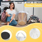 Boho Laundry Basket, Mid Century Modern Boho Neutral Sun Sunshine Waterproof Collapsible Laundry Hamper Dirty Clothes Storage Toy Bin Organizer for Bathroom Bedroom Nursery Girls Kids Room