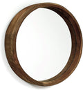 Rutledge & King Wall Mirror - Rustic Round Mirror - Decorative Circle Mirrors for Bathrooms, Living Rooms, and Bedrooms (1 Pack, Midwood - Large)