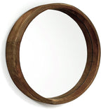 Rutledge & King Wall Mirror - Rustic Round Mirror - Decorative Circle Mirrors for Bathrooms, Living Rooms, and Bedrooms (1 Pack, Midwood - Large)