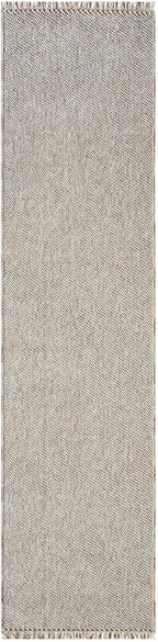 LUXE WEAVERS Solid Machine Woven Beige 2x8 Area Rug, Indoor Stain-Resistant Carpet