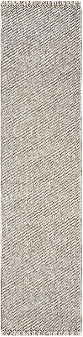 LUXE WEAVERS Solid Machine Woven Beige 2x8 Area Rug, Indoor Stain-Resistant Carpet