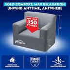 Pittman - Inflatable Furniture Set with Built in Pump for Outdoors & Indoors - Blow Up Couch Set has Heavy Duty Puncture Resistant Fabric for Inflatable Sectional Comfort & Durability if Camping