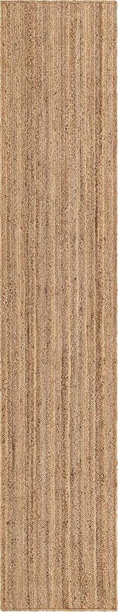 Unique Loom Braided Jute Collection Area Rug - Dhaka (2' 7" x 13' 1" Runner, Natural)