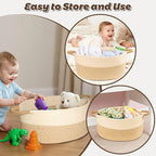 Woven Basket for Toys, Blankets & Gifts Empty ,Cotton Rope Storage Basket with Reinforced Handles for Nursery,Livingroom,Bedroom,Bathroom & Home Decor,17.72" x 9.45" x 7.09 (S)