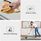 KIMODE Anti Fatigue Kitchen Mat, Cushioned Farmhouse Kitchen Runner Rug, Non Slip Waterproof Kitchen Mat for Floor, Comfort Foam Standing Desk Mat for Laundry, Office, Sink Grey 17.3"x59"