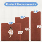 1.3" Thick Baby Floor Play Mat 50x50, Basic Padded Foam Mat for Tummy Time Crawling, Non Slip Cushioned for Babies Toddlers Infants Kids (Coral)