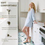 Sea Turtle Rugs for Kitchen Floor, Coastal Beach Anti Fatigue Mats for Kitchen Floor Non Slip, 2PCS Rubber Kitchen Mat, Washable Cushioned Carpet for Sink Laundry Christmas 15.7"×27.5" +15.7"×47"3.5mm