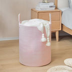 YOUDENOVA Laundry Hamper Basket, Woven 58L Tall Laundry Basket for Blanket Organizer- Nursery Hamper for Bedroom And Bathroom Storage