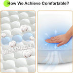 20x20 Premium Down Alternative Pillow Inserts, Set of 2 – Ultra-Plush Throw Pillows with 100% Cotton Cover for Sofa, Couch & Bed – Luxury Machine Washable Cushions