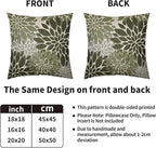 Olive Green Grey Gray Pillow Covers 18X18 Inch Set of 2, Dahlia Flower Spring Summer Floral Cream Decorative Throw Pillow Covers Outdoor Modern Farmhouse Cushion Case for Home Couch Sofa Bed Decor