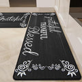 HEBE Anti Fatigue Kitchen Mat Set of 2 Non Slip Cushioned Kitchen Mats for Floor Waterproof Farmhouse Kitchen Rugs and Mats Set Comfort Standing Desk Mat Carpet for Sink,Office,Laundry