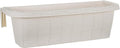 Apollo Exports International AP-30312 24" Adjustable Railing Planter, Ratan Look, White