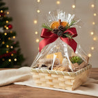 TOPZEA 10 Pack Natural Bamboo Gift Baskets, 7.5" Square Woven Fruit Basket Small Wicker Bread & Chip Basket, Handmade Food Storage Baskets for Kitchen, Restaurant, Party Buffet Serving, Christmas Gift