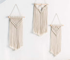 Mkono Small Macrame Wall Hanging 3 Pack Boho Art Woven Wall Decor Home Chic Decoration for Bedroom Living Room Apartment Gallery, Christmas Gift, 8" W x 14" L