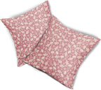Pink Pillow Covers 16x16 Set of 2 Vintage Floral Rustic Old Style Cute Flower Print Decorative Outdoor Pillowcases Seasonal Farmhouse Throw Cushion Case Decor for Couch Sofa Bed