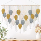 LOMOHOO Macrame Wall Hanging, Large Boho Home Decor,Bohemian Woven Decoration for Bedroom Living Room Apartment Dorm Gallery Perfect Handmade Gift Ideas (51.5" W x 33.5" L)