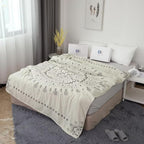 Boho Throw Blanket for Bed 100% Cotton Ultra Soft Rustic Quilt Spring Blanket Geometric Mandela Printed Farmhouse Decor Bed Blankets,80"x90" All Season Rustic Throw for Sofa Couch Chair