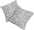Blue Floral Pillow Covers 16x16 Set of 2 Vintage Rustic Old Style Cute Small Flower Blue Cream Print Decorative Outdoor Pillowcases Farmhouse Throw Cushion Case Decor for Couch Sofa Bed