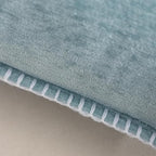 Decorative Throw Pillow Covers Pack of 2, 18x18 In Chenille Soft Pillow Covers with Stitched Edge, Farmhouse Neutral Euro Decorative Pillows for Bed Couch Sofa Home Decor Living Room, Blue