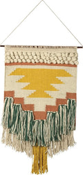 Primitives by Kathy Gypsy Hand Woven Wall Hanging, 14" x 25", Yellow/Green, 8541857714