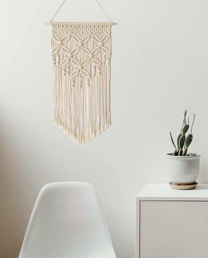 Winterdemoon Handmade Cotton Home Decor Macrame Wall Hanging
