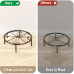 Bronze Metal Plant Stand: 10.23" Short Flower Pot Stand - Heavy Duty Plant Holder for Home Courtyard Indoor Outdoor.