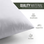 Utopia Bedding Throw Pillows (Set of 1, White) – 18 x 18 Inches Down Alternative Pillows for Bed, Sofa, and Couch - Fluffy Decorative Stuffer Pillow for Indoors & Outdoors