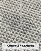 Upgraded Waffle Bath Mat, Super Absorbent Non Slip Bath Mats for Bathroom Floor, Machine Washable Bathroom Rugs with Tassels, Rubber Backed Bathroom Mats, Ultra Soft, 24" x 36",LightGrey & Cream
