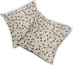 Dark Brown Floral Pillow Covers 16x16 Set of 2 Vintage Rustic Old Style Cute Small Flower Print Decorative Outdoor Pillowcases Farmhouse Throw Cushion Case Decor for Couch Sofa Bed