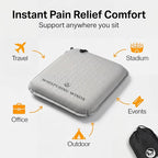 Whispering Winds Inflatable Seat Cushion - Comfortable Blow-up Foam Pad for Airplane, Travel, Stadium, Outdoors, Camping, Car & More