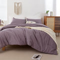 ROSGONIA California King Comforter Set Dusty Purple, 3pcs (1 Boho Cal King Comforter & 2 Pillowcases) All Season Bedding Bedspread Blanket Quilt