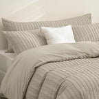 JELLYMONI Pillowcases Body Size Khaki 1 Pack Boho Striped Bed Pillow Covers 20x54in Polyester Envelope Pillow Shams Tufted Bohemian Textured (Pillows are not Included)