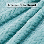 NEWCOSPLAY Super Soft Throw Blanket Mint Green Premium Silky Flannel Fleece Leaves Pattern Lightweight Bed Blanket All Season Use (Mint Green, Throw(40"x50"))