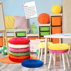 Fumete 16 Pcs 16 Inch Round Floor Cushions for Kids and Toddlers, Flexible Seating Classroom Furniture Floor Pillow for Home, Daycare, Preschool, Yoga and Meditation (Cute)