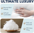 MIULEE 20x20 Pillow Inserts, Fluffy Down Alternative Filling Pack of 2 Ultra Soft Throw Pillows for Sofa Couch Bed
