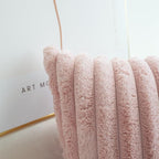 JOJUSIS Pack of 2 Faux Fur Plush Decorative Throw Pillow Covers Couch Cushion Case Soft Pillowcases (Pink, 22 x 22-Inch)