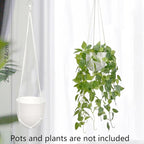 Macrame Plant Hanger 5 Pack Hanging Planters for Indoor Plants for Window,Ceiling Crochet Handmade Hanging Plant Holder Planter Hanging Baskets for Boho Home Decor Set