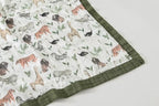 Little Jump Muslin Quilt Toddler Blanket - Silky Soft and Breathable Baby Quilt - Oversized 47" x 47" - 2 Layers Muslin Baby Blanket for Boy and Girls (Jungle-2)